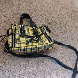 Women's purse yellow plaid